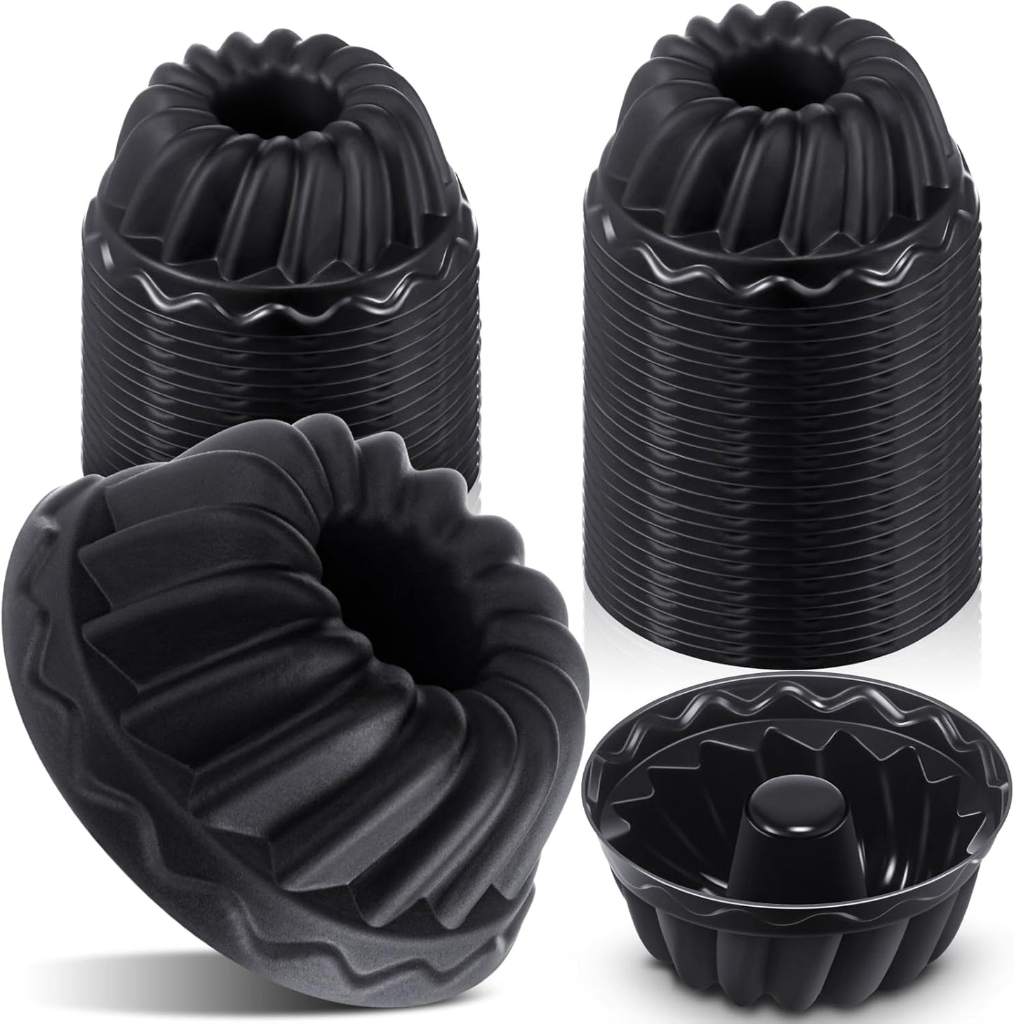 100 Moldes Silicona Donas 2.6pulg Reutilizables Antiadherentes