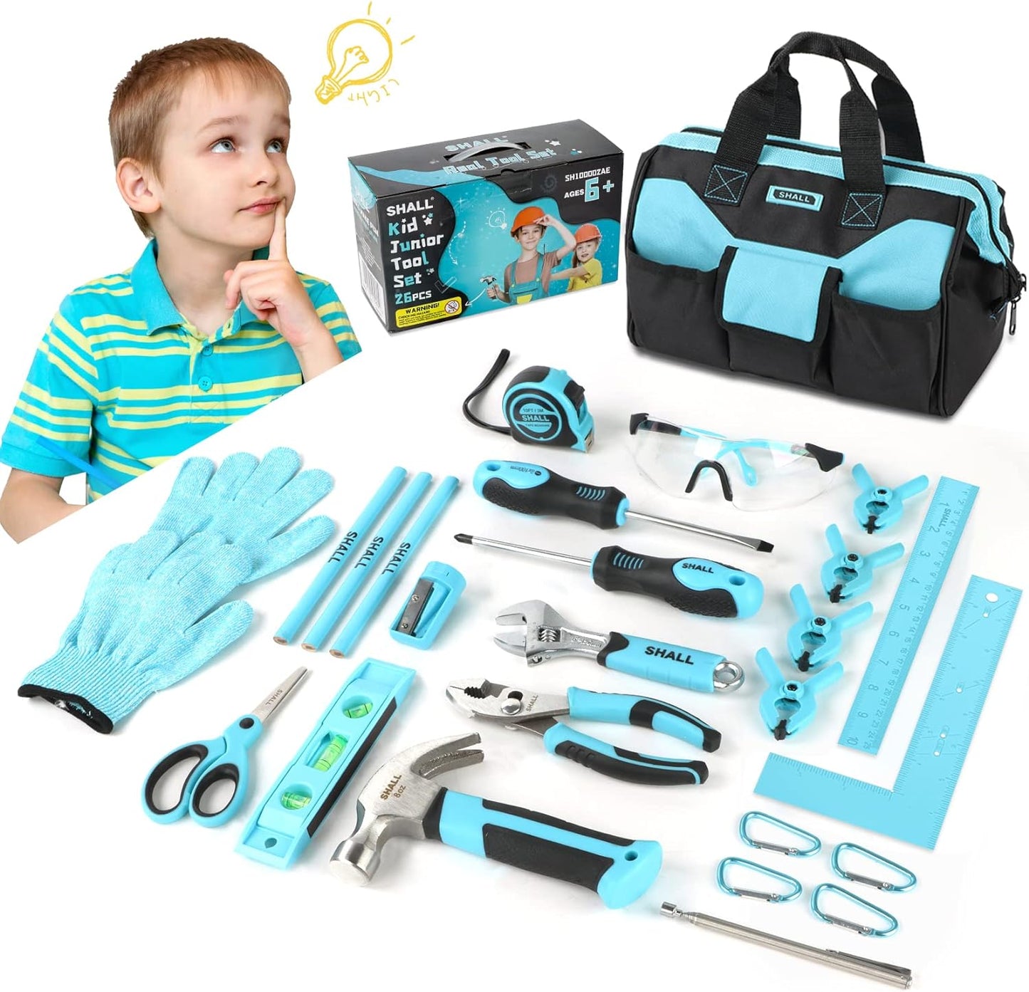 Set 26 Pzas Herramientas Niños con Bolsa 30cm Certificado