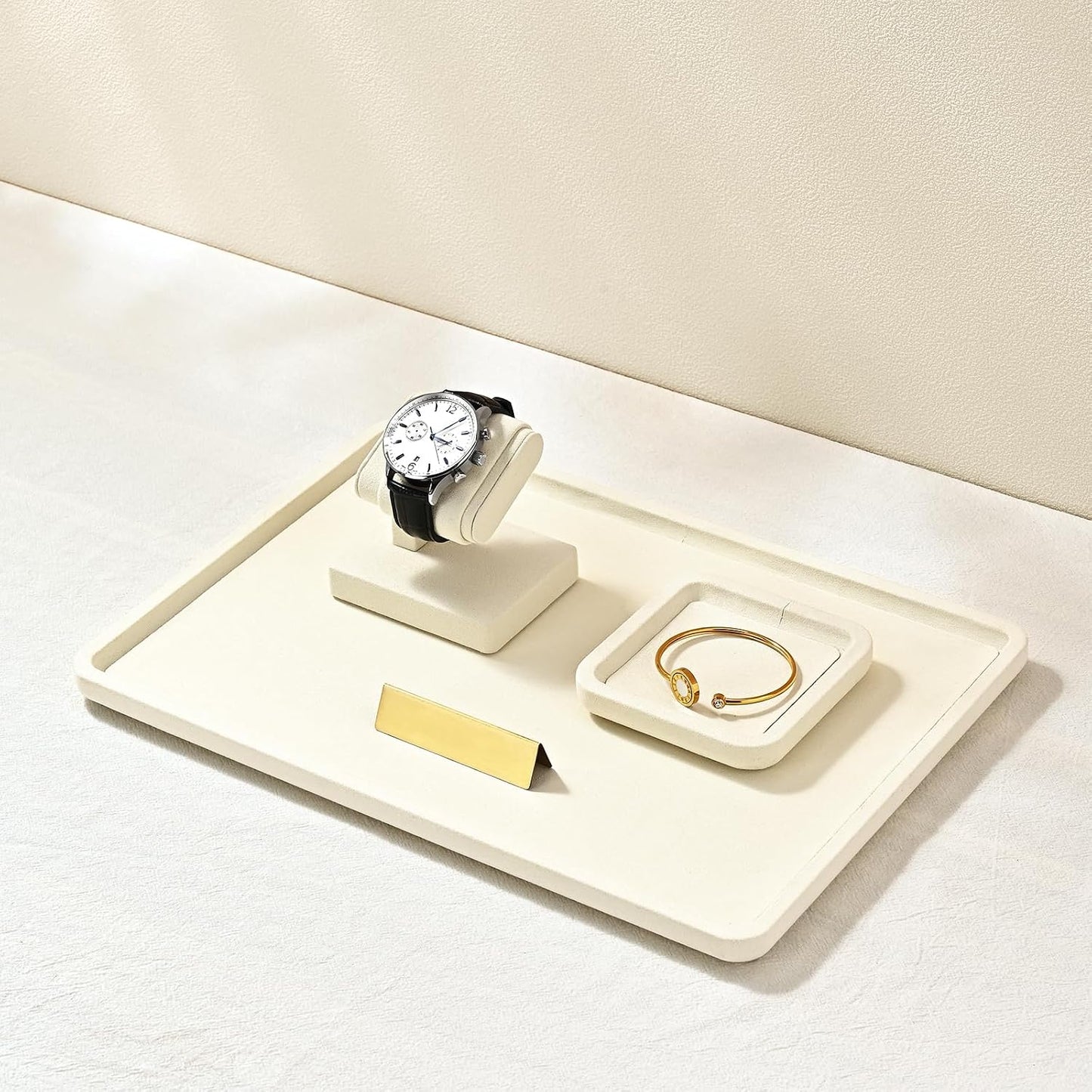 Bandeja microfibra para joyas anillos aretes collares