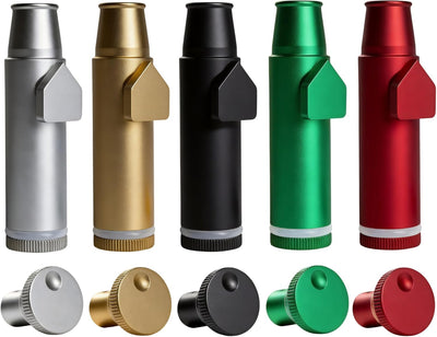 Contenedor para polvo portátil mini 5 piezas color oro plata negro verde rojo