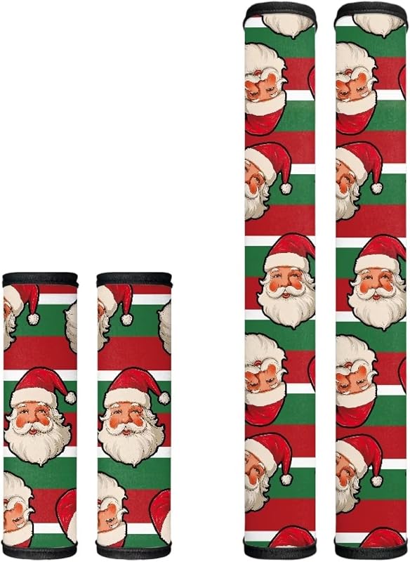 Cubiertas manijas puerta nevera Papá Noel rayas navideñas
