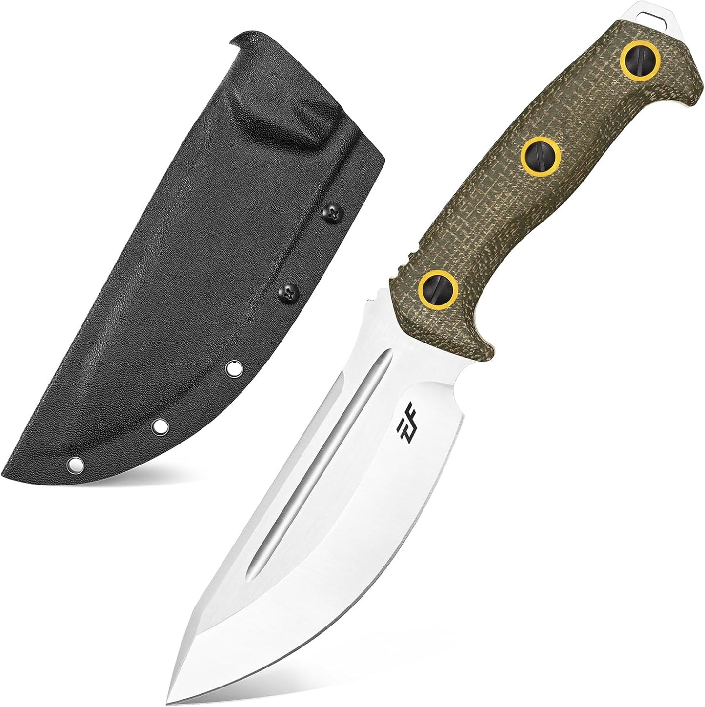 Cuchillo fijo EDC hoja N690 mango Micarta para al aire libre