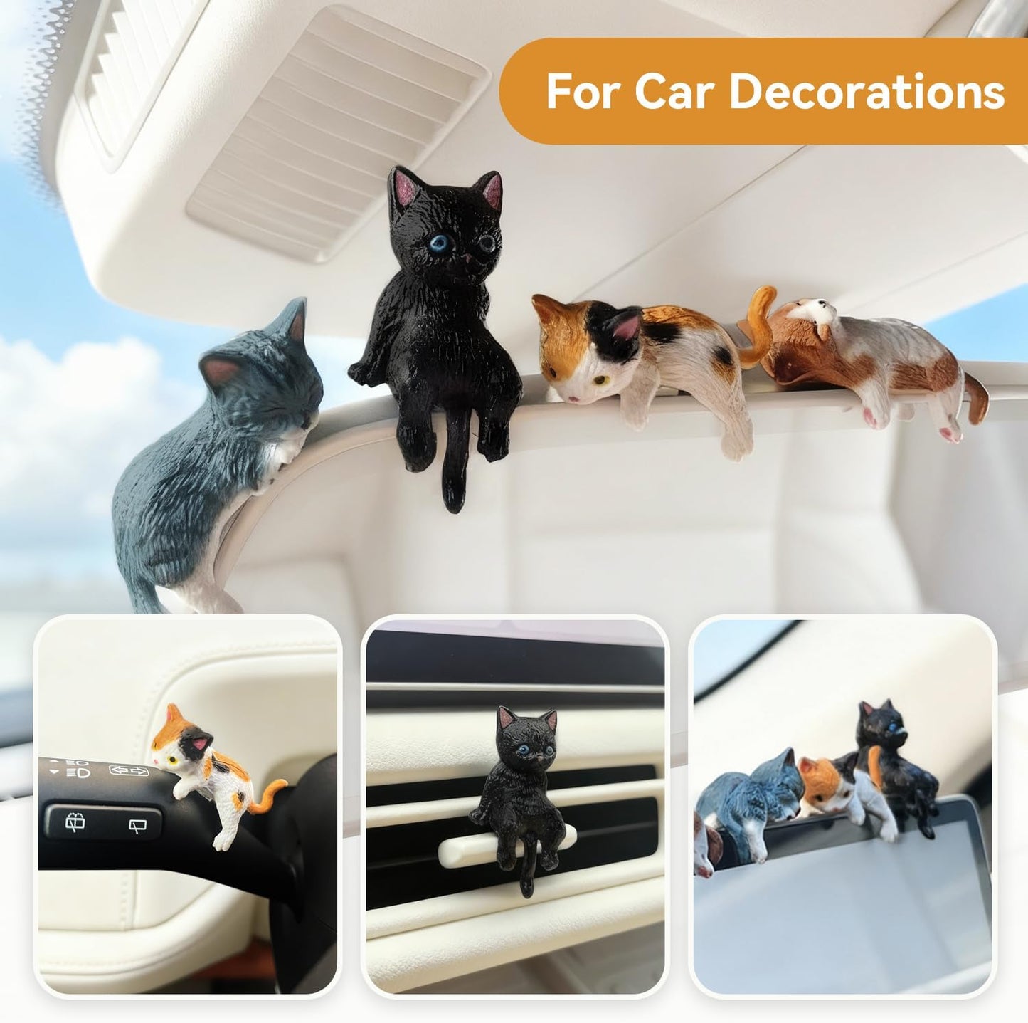 Decoración tablero automóvil accesorios espejo retrovisor gato