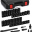 Set llaves impacto 1/2 pulg 49 pzas vasos 8-32mm acero CR-V