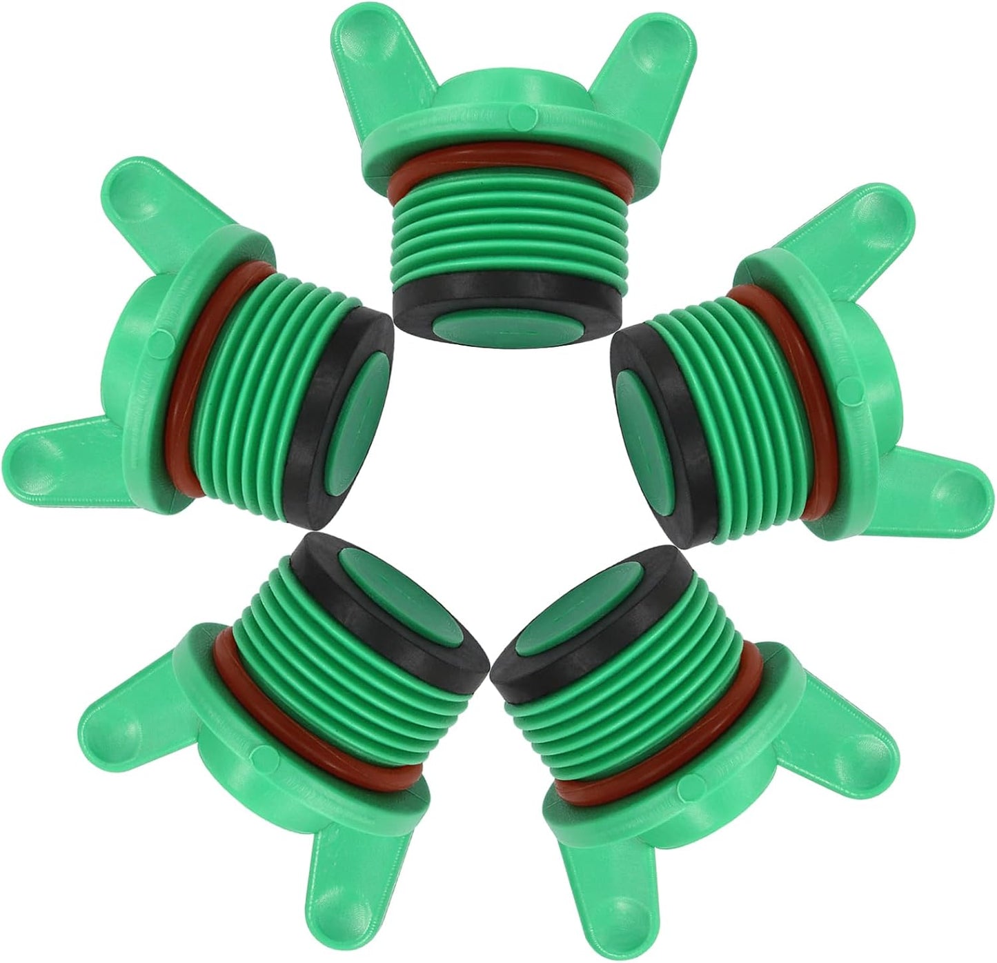 5 Tapas Rosca Macho PPR 3/4pulg Tapón Manguera Agua Verde