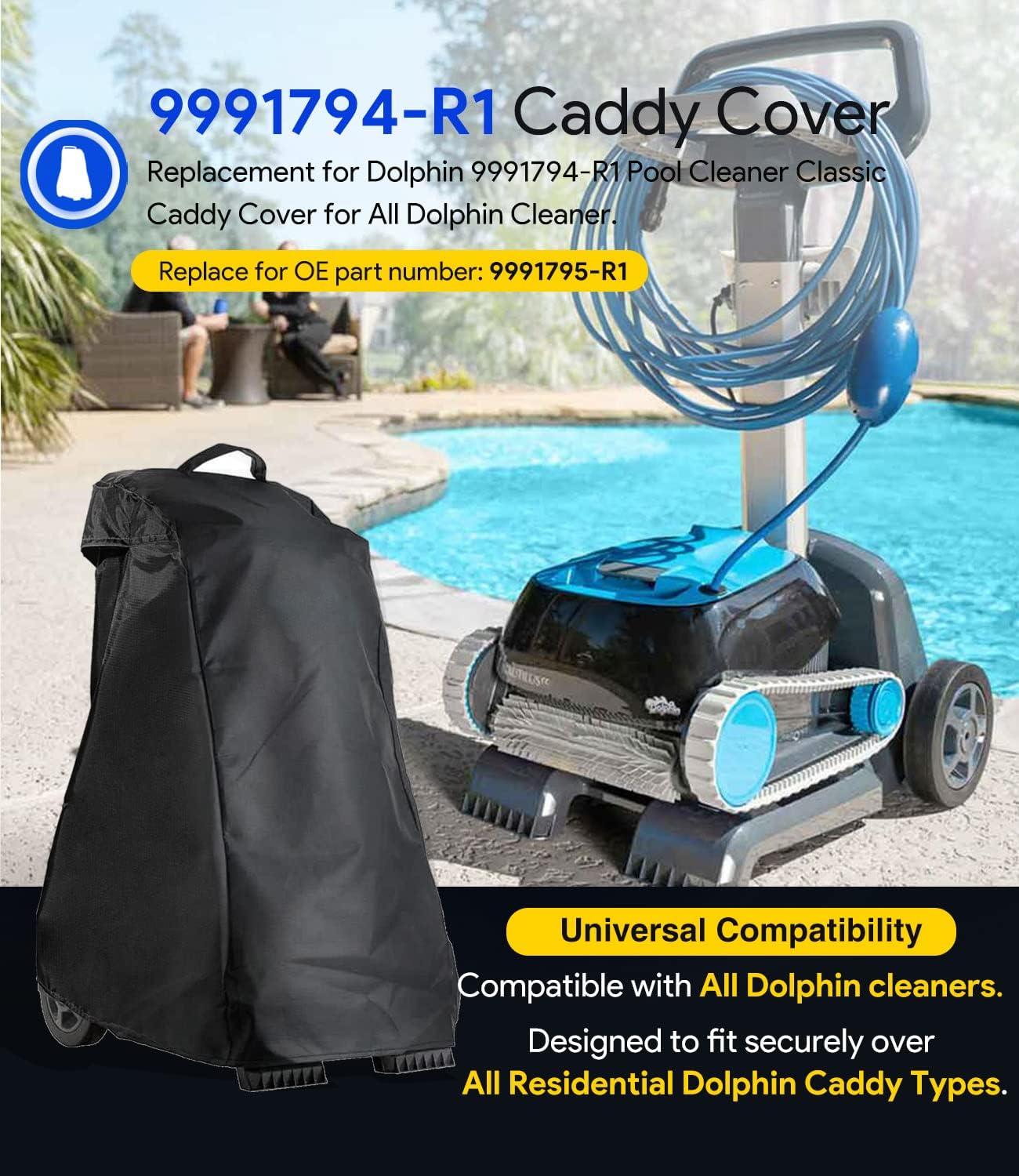 Limpiador piscina Dolphin impermeable