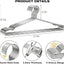 40 Perchas Metal 17.7" Gancho Acero Inox Antiderrap