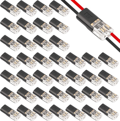 40 Pzas Conector Doble Bajo Voltaje 2 Pines