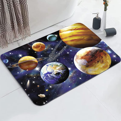 Tapete baño antideslizante 16x24pulg con parte trasera de goma