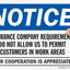 Cartel aluminio 7x10" Requisitos Seguros