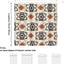 Cortina ducha bohemio azteca geométrica 72x72pulg poliéster