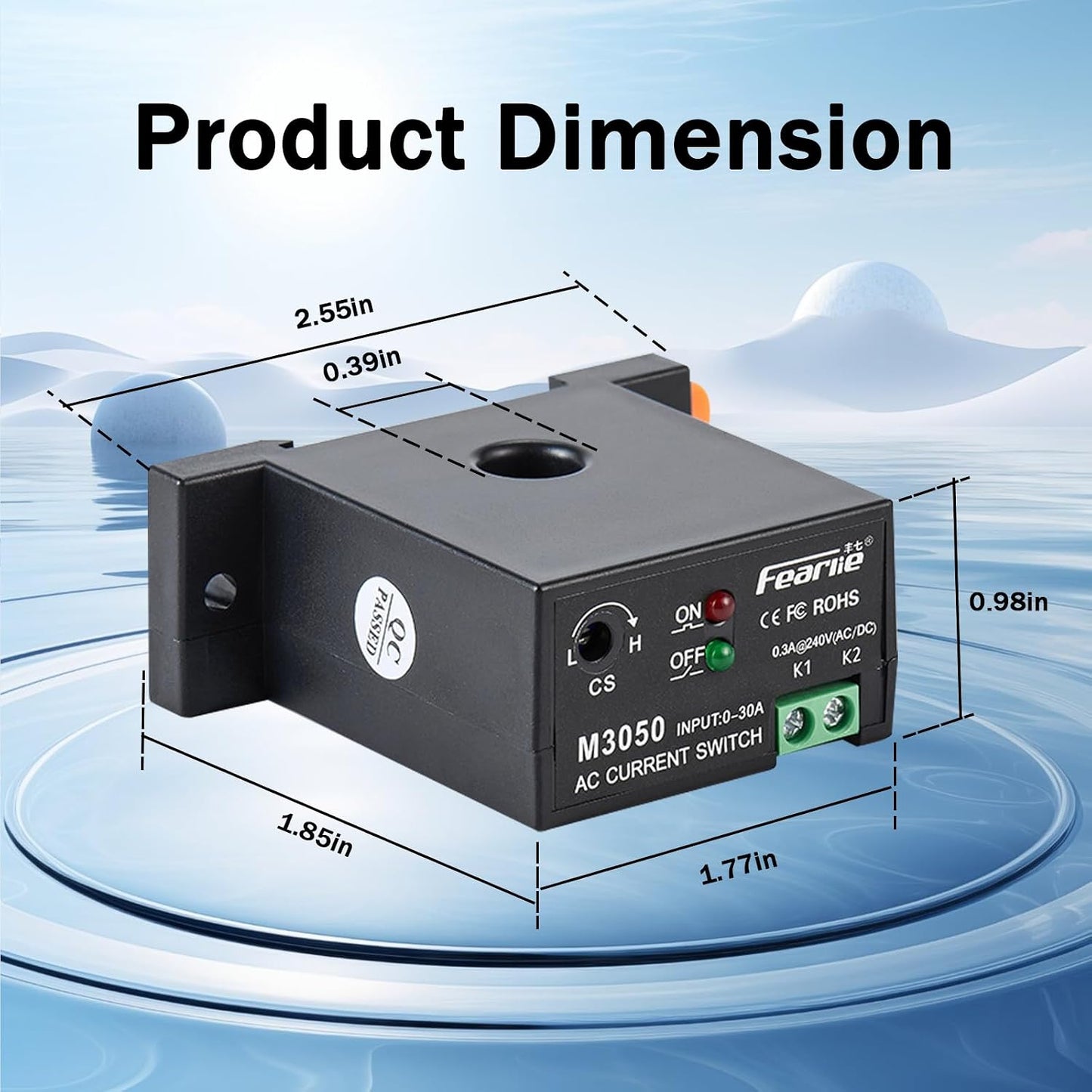 Interruptor corriente miniatura con rieles relé sensor 0-30A