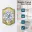 5 Pomas Puerta Cristal Dorado Cepillado Interiores