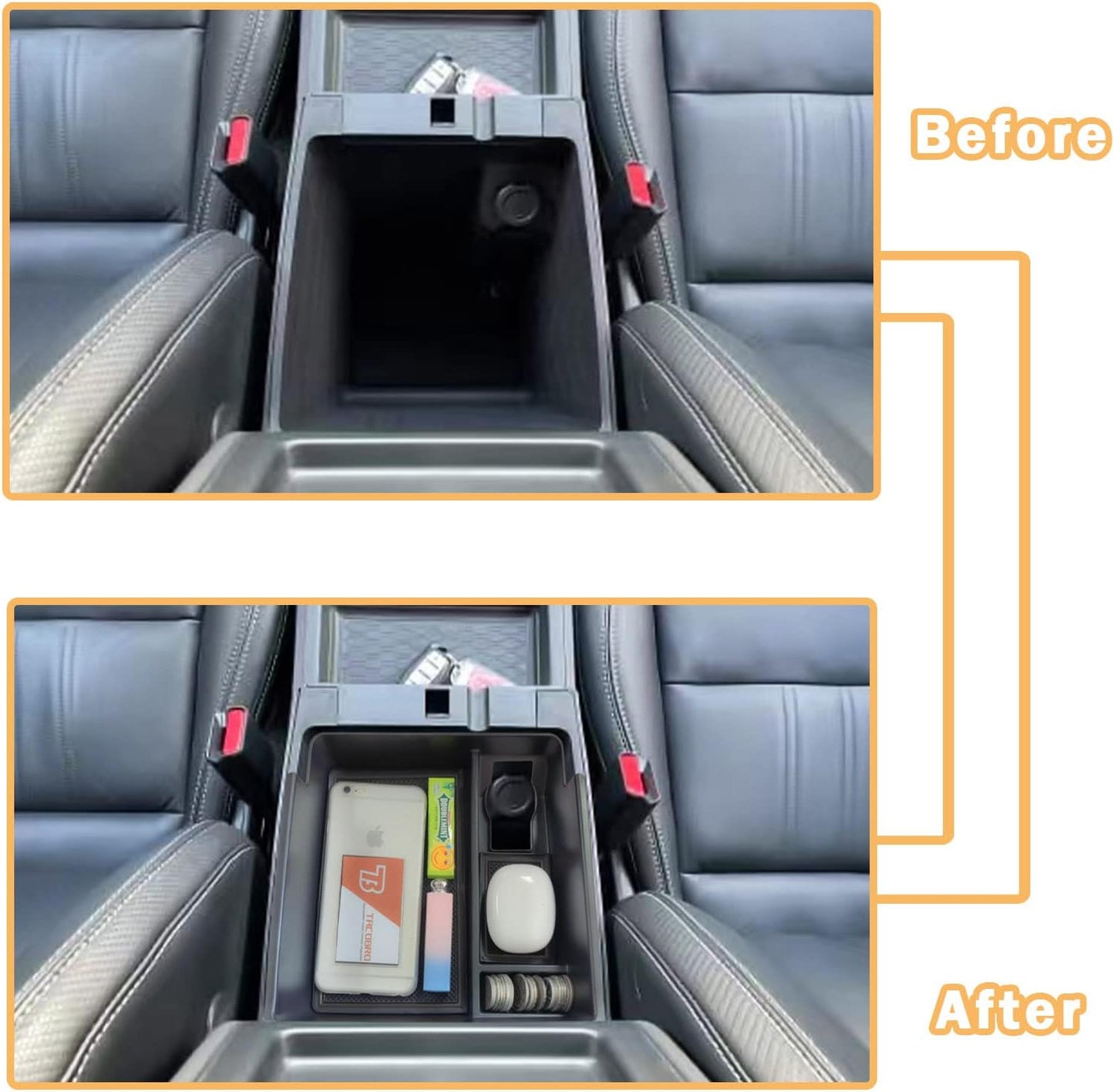 Organiz. consola Nissan Frontier 2022+ caja reposabrazos
