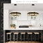Candelabro colgante cristal K9 negro redondo comedor