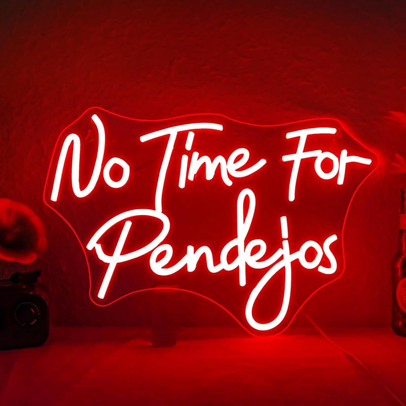 Letrero neón LED rojo regulable para aulas y bares