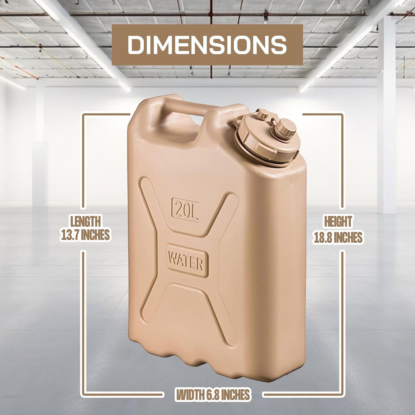 Contenedor agua 5gal estilo militar para acampar