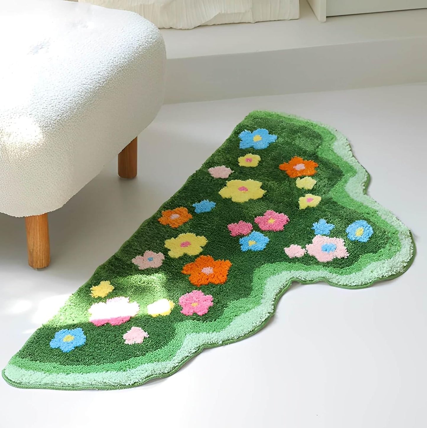 Alfombra baño antiderrap forma irregular 2x4ft