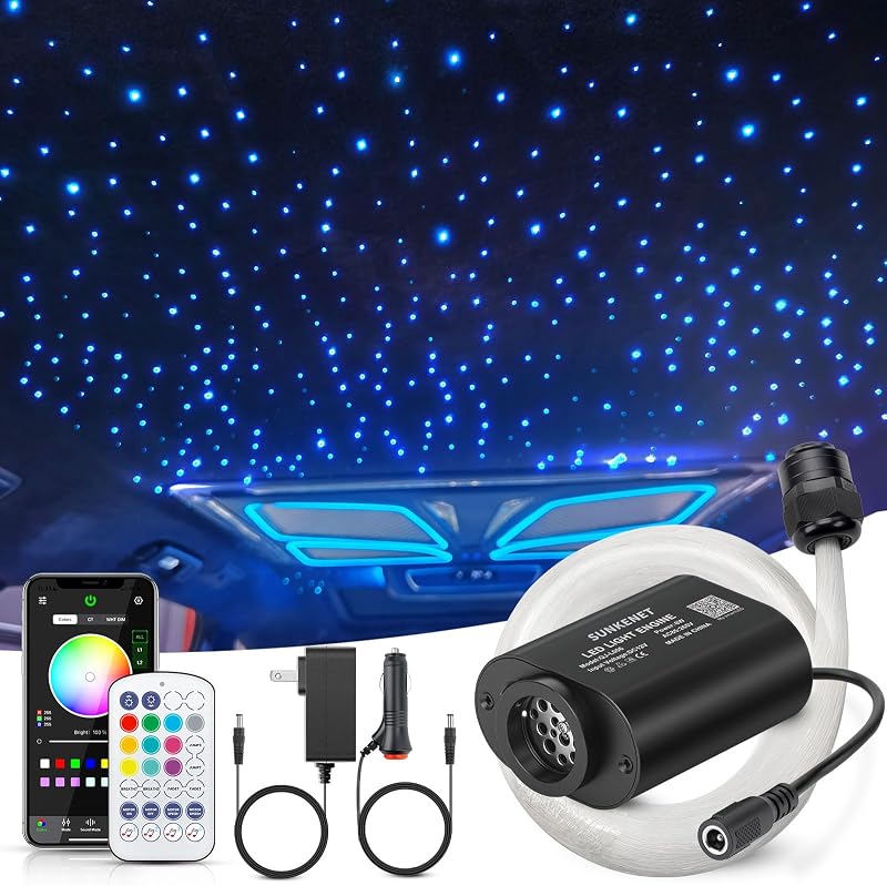 650 Luces estrella RGBW para auto y hogar con control