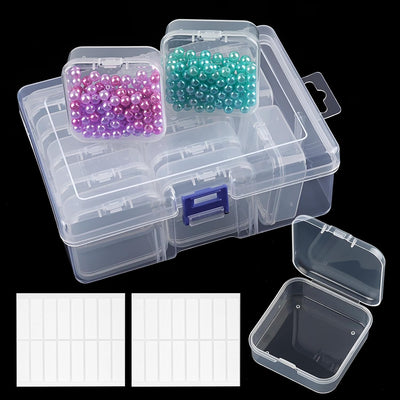 Organiz. cuentas 15 cajas plástico transparente