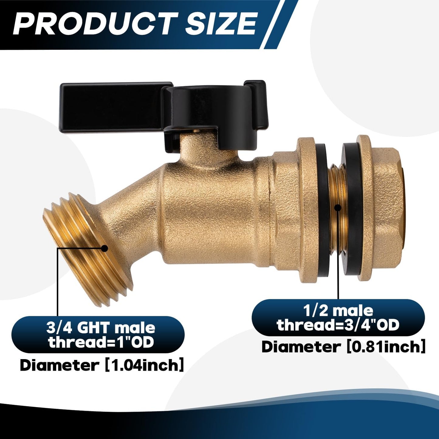 Kit espita barril lluvia grifo latón 3/4pulg conector