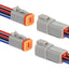 Conector eléctrico automotriz DT 6 pines impermeable macho hembra