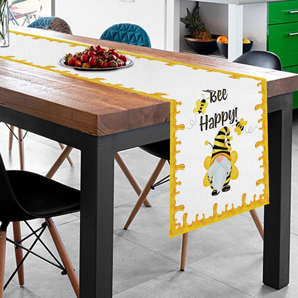Camino mesa acuarela abeja decoración hogar 13x70pulg