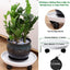 4 Soportes plantas plástico resistente con ruedas 11.8"