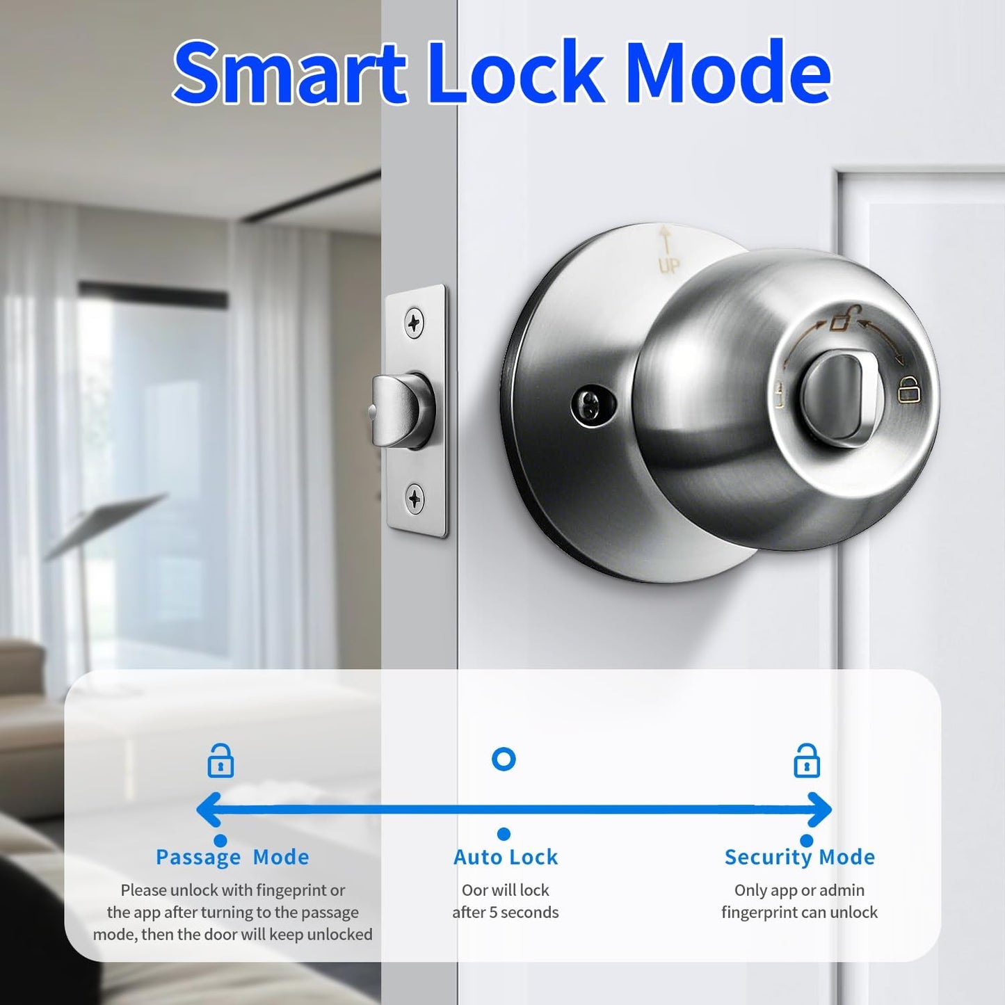Cerradura puerta biométrica huella app bloqueo automático