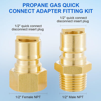 Conector gas propano 1/2pulg conexión rápida
