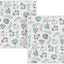2 Pzas Paños Microfibra Otoño Calabaza Beige 12x12pulg