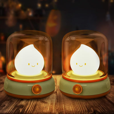 2 Luces Nocturnas Fogata Fantasma Inalámbrica Regulable