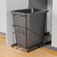 Soporte cubo basura acero inox ajustable 7-11gal negro