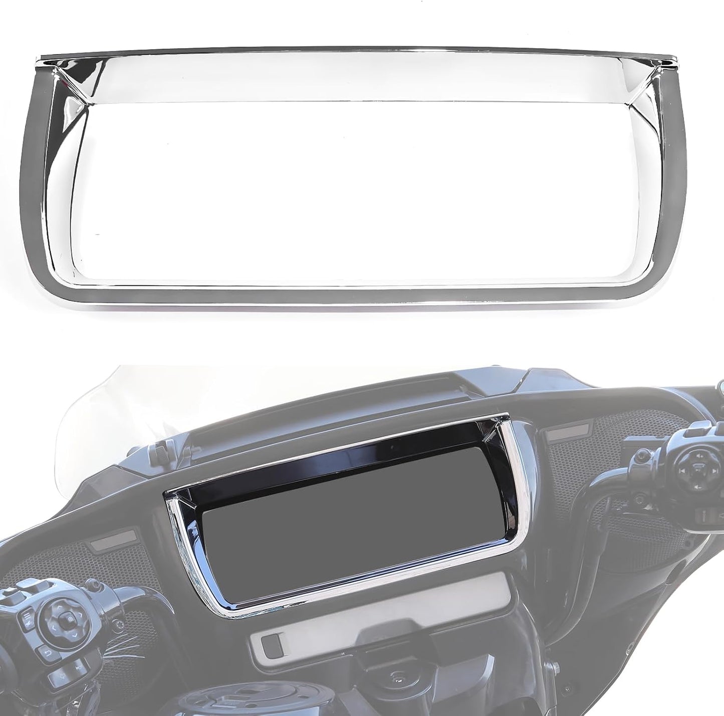 Borde interior carenado Harley Street Glide 23-25 plateado