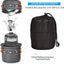 Kit 6 utensilios cocina acampar olla ligera estufa bolsa malla