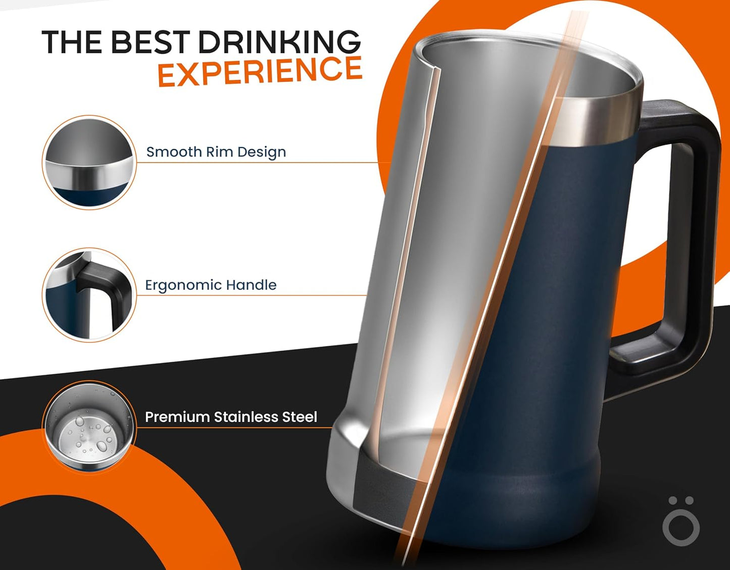 Vaso acero inox doble pared aislamiento térmico 23.7oz terracota