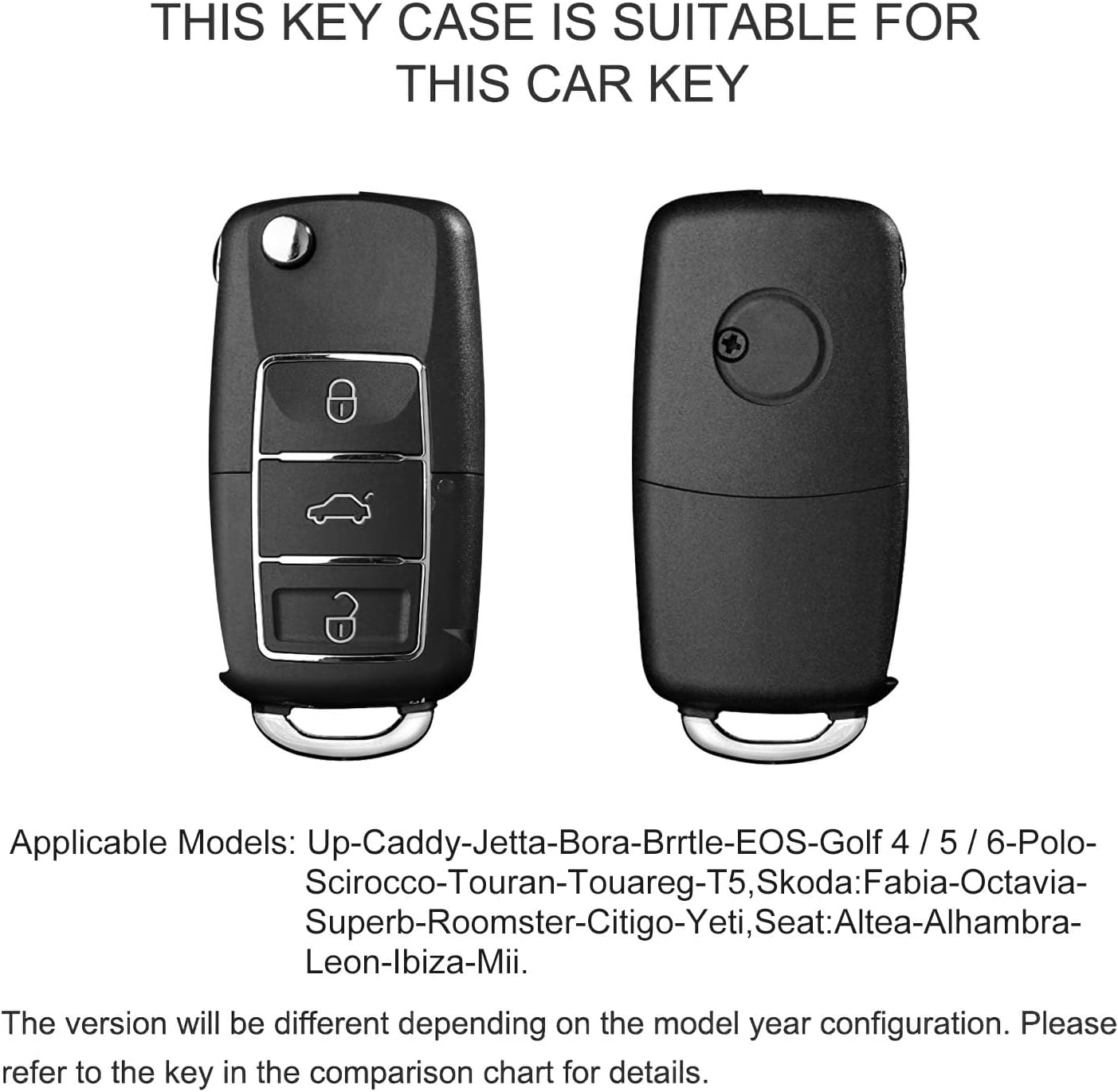 Funda llavero VW TPU suave 361 grados negro galvanizado