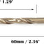 Broca cobalto M35 HSS 0.118pulg punto dividido metal 10uds