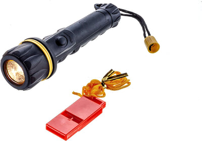 Kit seguridad silbato linterna alcaudal línea multicolor