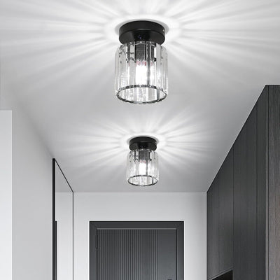 Lámpara techo cristal moderna E26 redonda set 2