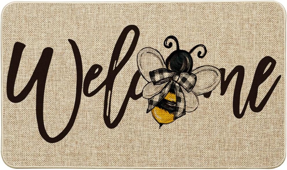 Felpudo primavera verano tapete puerta 17x29"