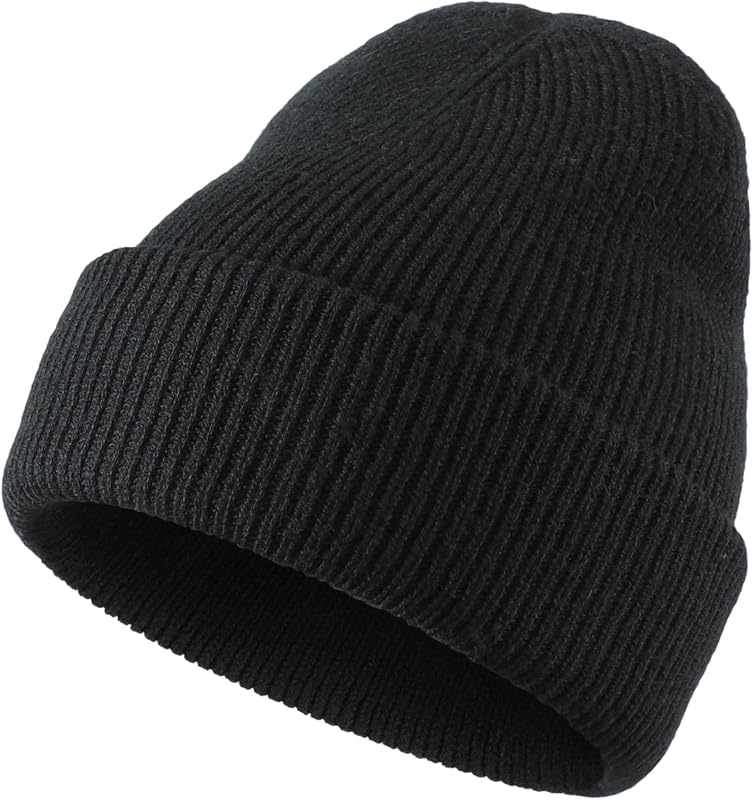 Gorro invierno con puño para hombre y mujer cálido