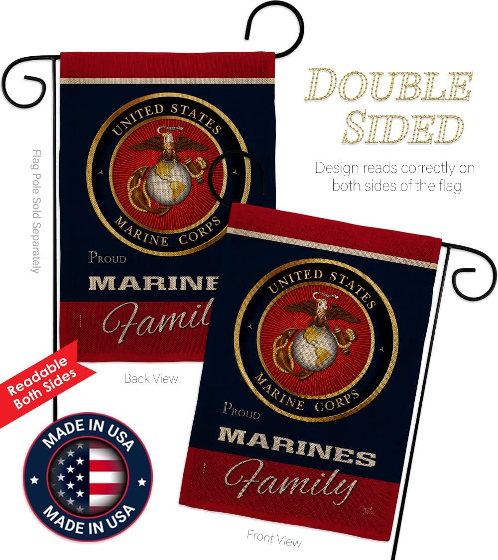 Pancarta doble cara USMC 13x18.5"