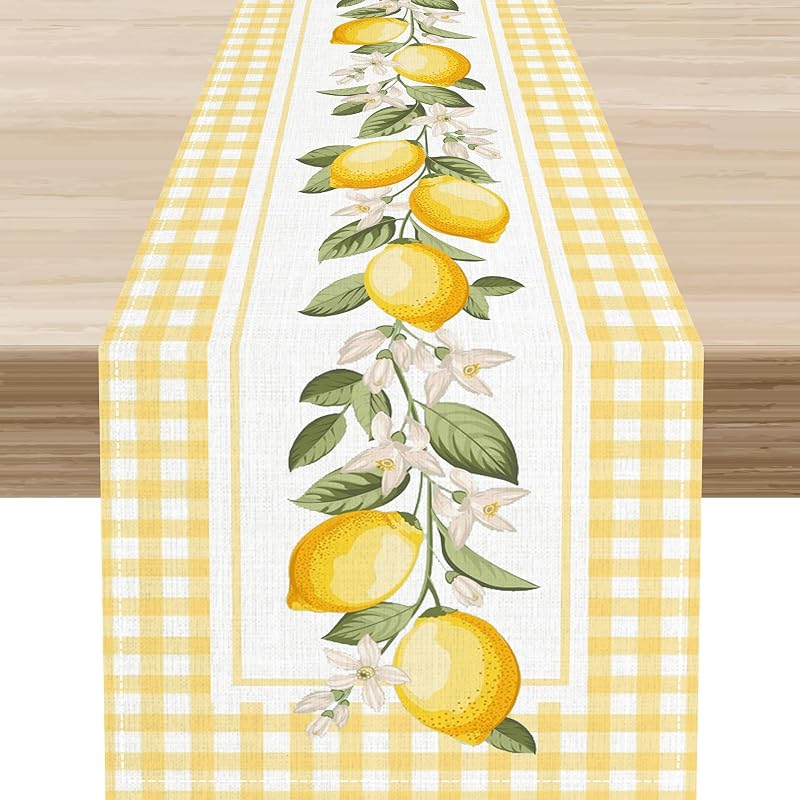Camino mesa limón amarillo decoración café hogar cocina comedor