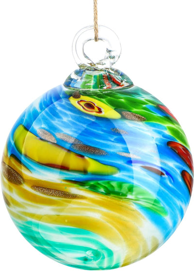 Bola vidrio soplado 4pulg para árbol Navidad