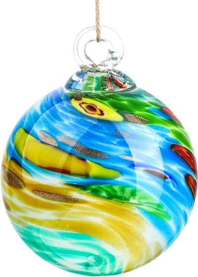 Bola vidrio soplado 4pulg para árbol Navidad
