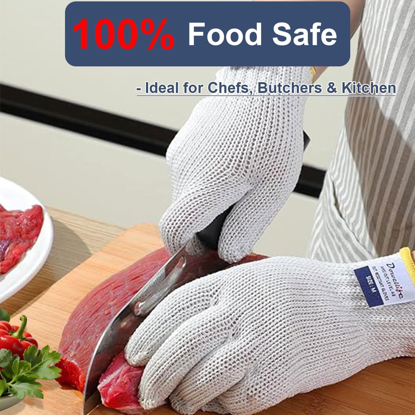 Guantes seguridad corte nivel 8 alimenticio