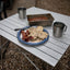 Mesa campamento aluminio enrollable rápida compacta