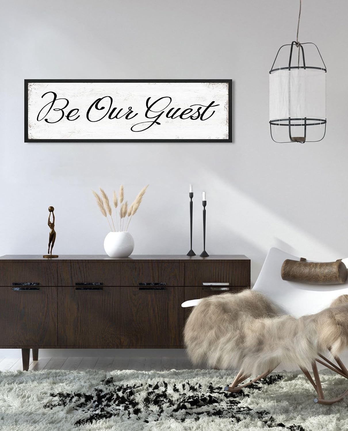 Letrero decorativo estilo granja 12x40pulg para dormitorio