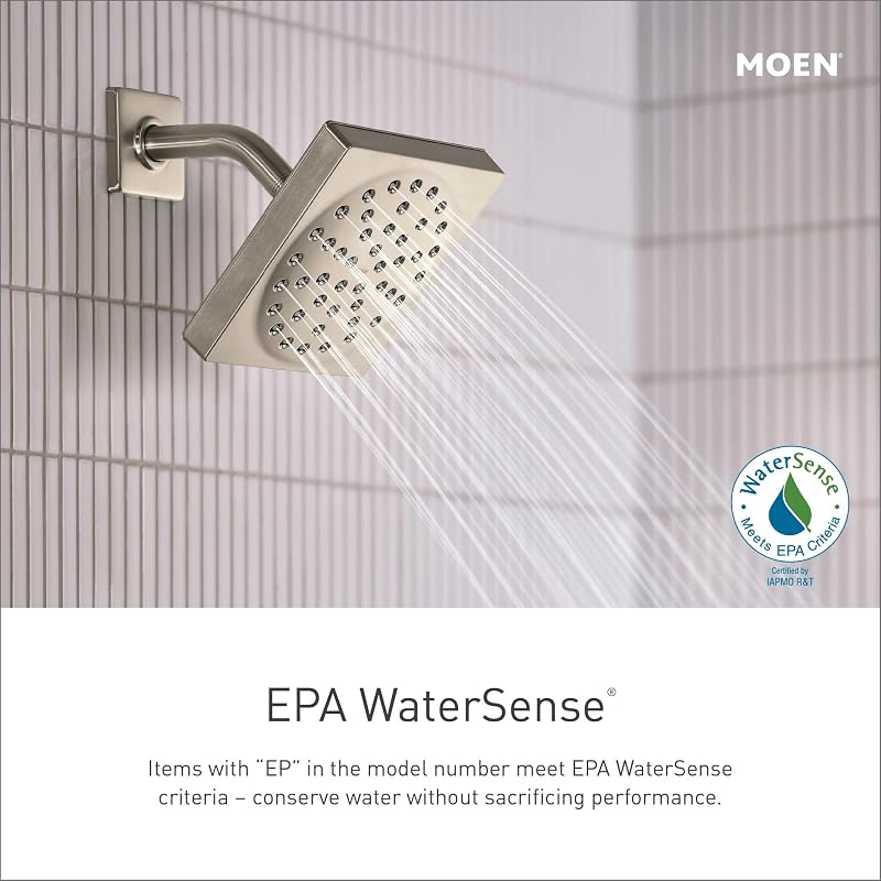 Cabezal ducha lluvia níquel cepillado 6" Moen S6365EPBN
